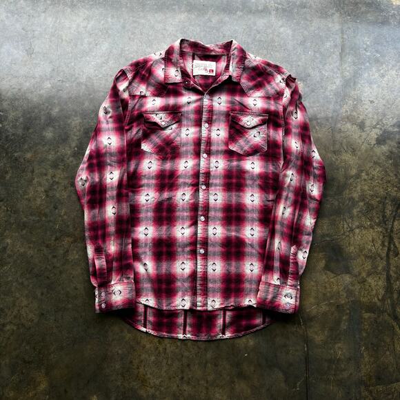 Vintage Y2K Aztec‎ JNCO Flannel Button Up Shirt - Picture 1 of 4